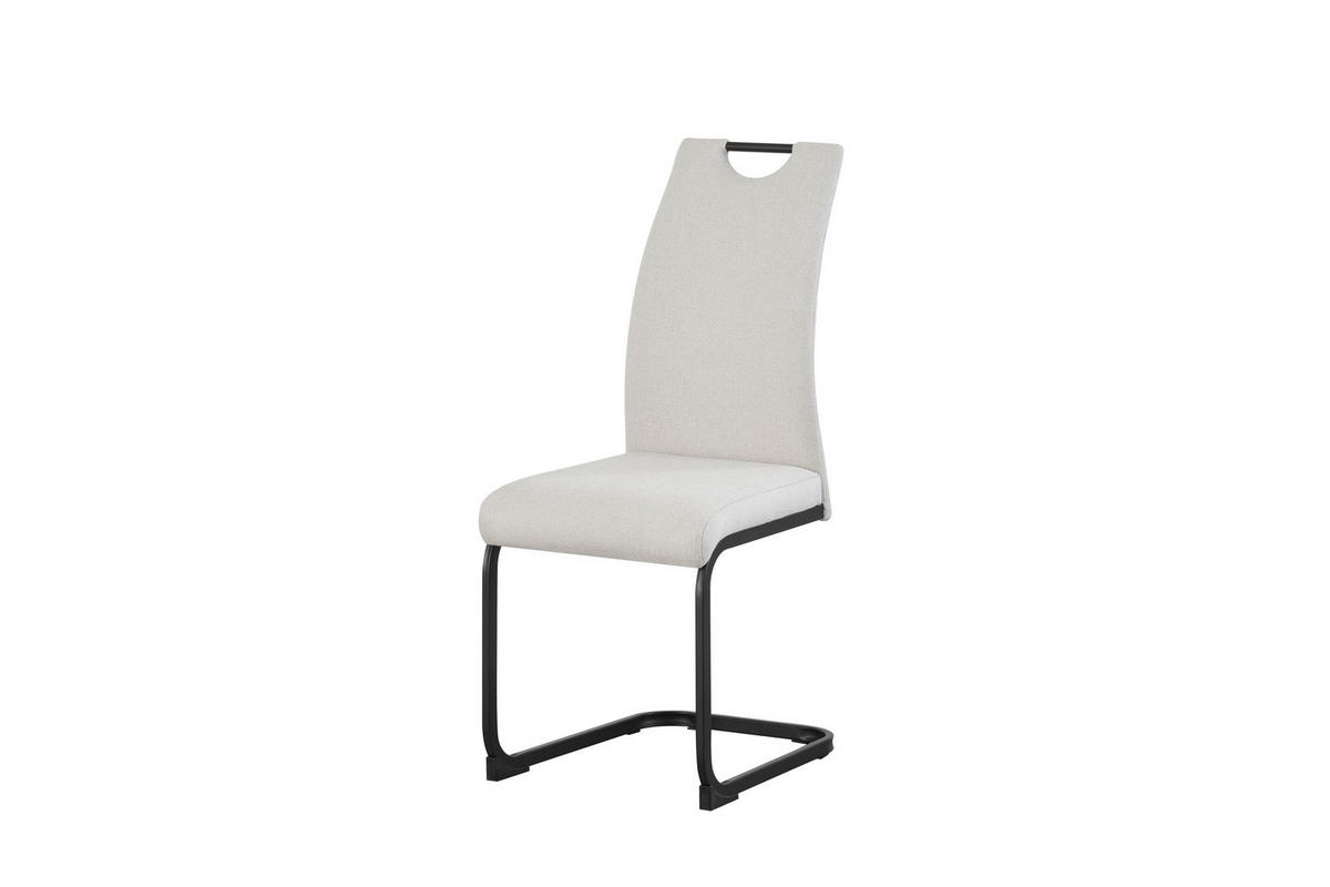 SCHWINGER-STUHL 2er Set Kairo Stühle in Creme - gemütliches Design - B/H/T: 43x98x59 cm - Creme, Textil (59/98/43cm)