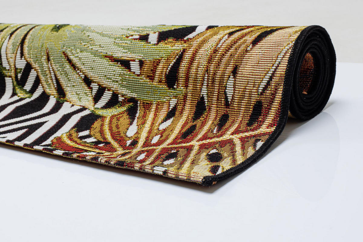 OUTDOORTEPPICH Aurora 80x165 cm - Schwarz, Textil (80/165cm) - Gino Falcone