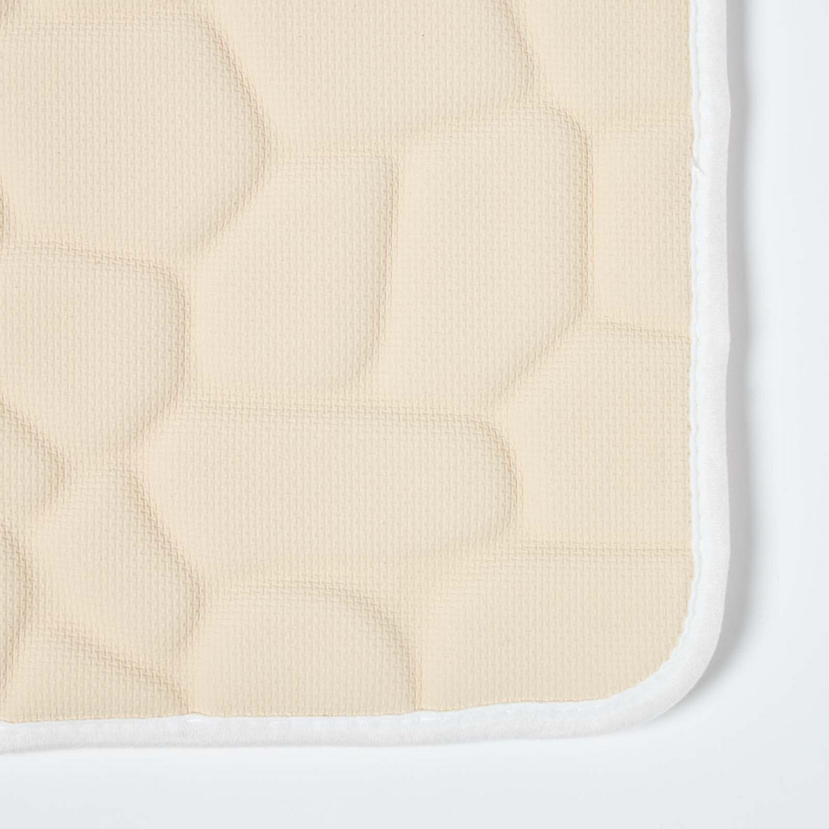 BADEMATTE Memory Foam Kiesel-Design 50/80 cm - Creme, Textil (50/80cm) - Homescapes