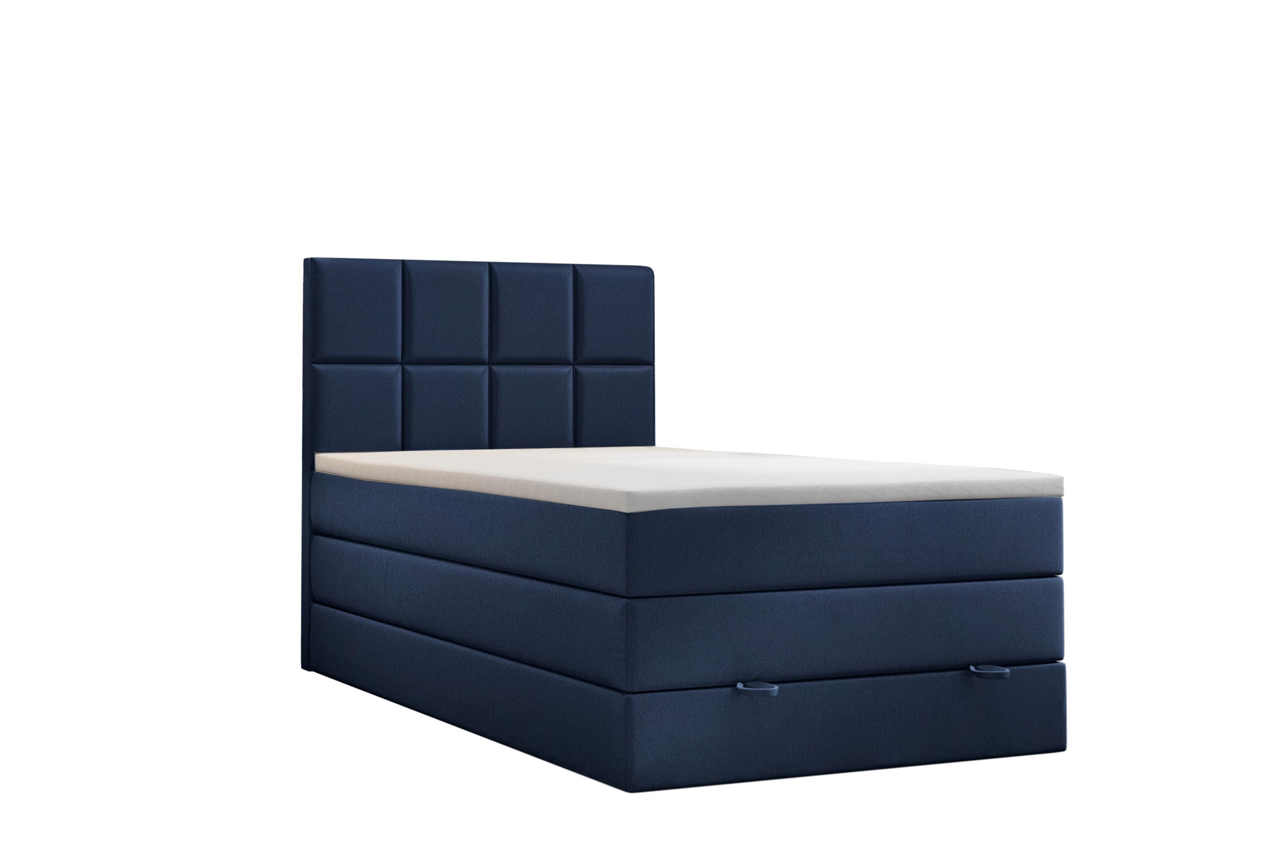 BOXBETT Olaf Premium 120x200 Dunkelblau - Dunkelgrau, Textil/Metall (120/200cm) - VLR BEDS