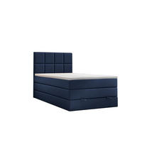 BOXBETT Olaf Premium 120x200 Dunkelblau - Dunkelgrau, Textil/Metall (120/200cm) - VLR BEDS
