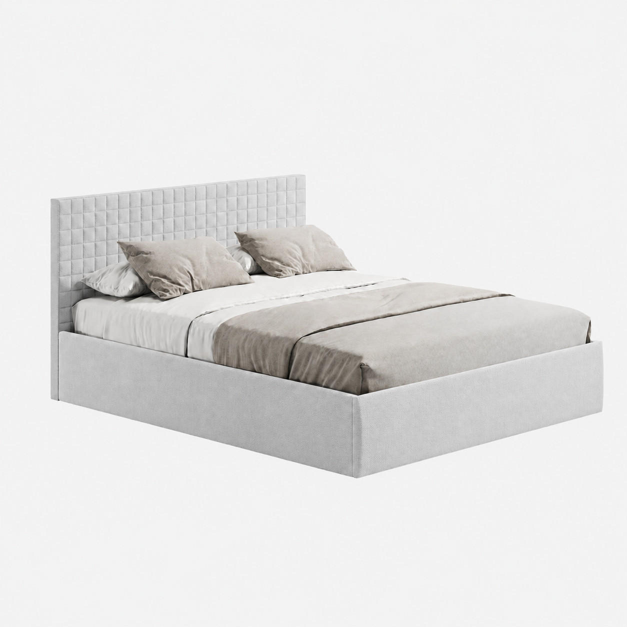 POLSTERBETT VARDO-Stoff H3 Matratze 160x200 cm in Grau - Grau, Textil (160/200cm) - Home Collective