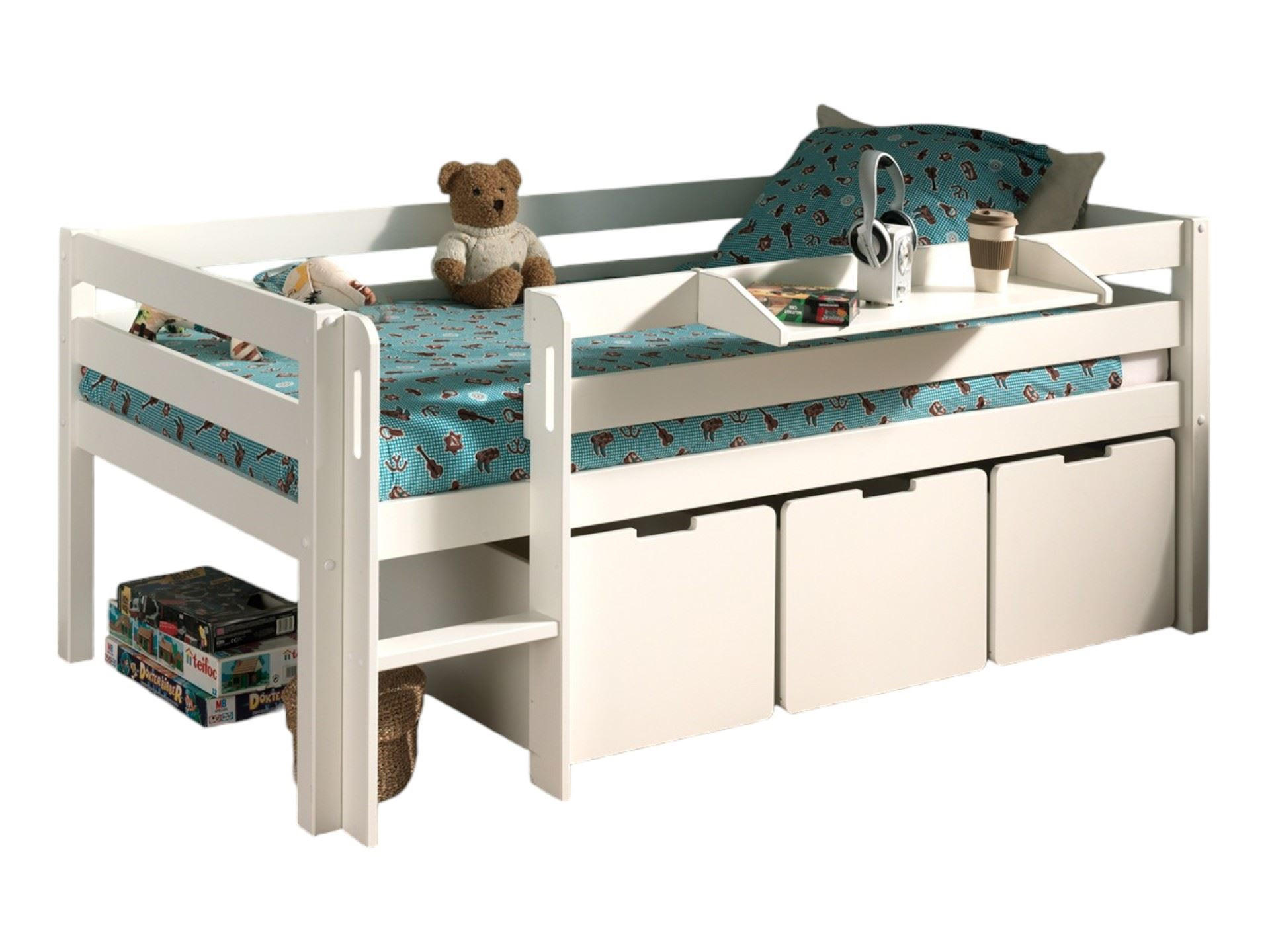 KOJENBETT Karolina 208x83x105 aus Massivholz in Weiß - Weiß, Holz (90/200cm) - 58aufmkessel