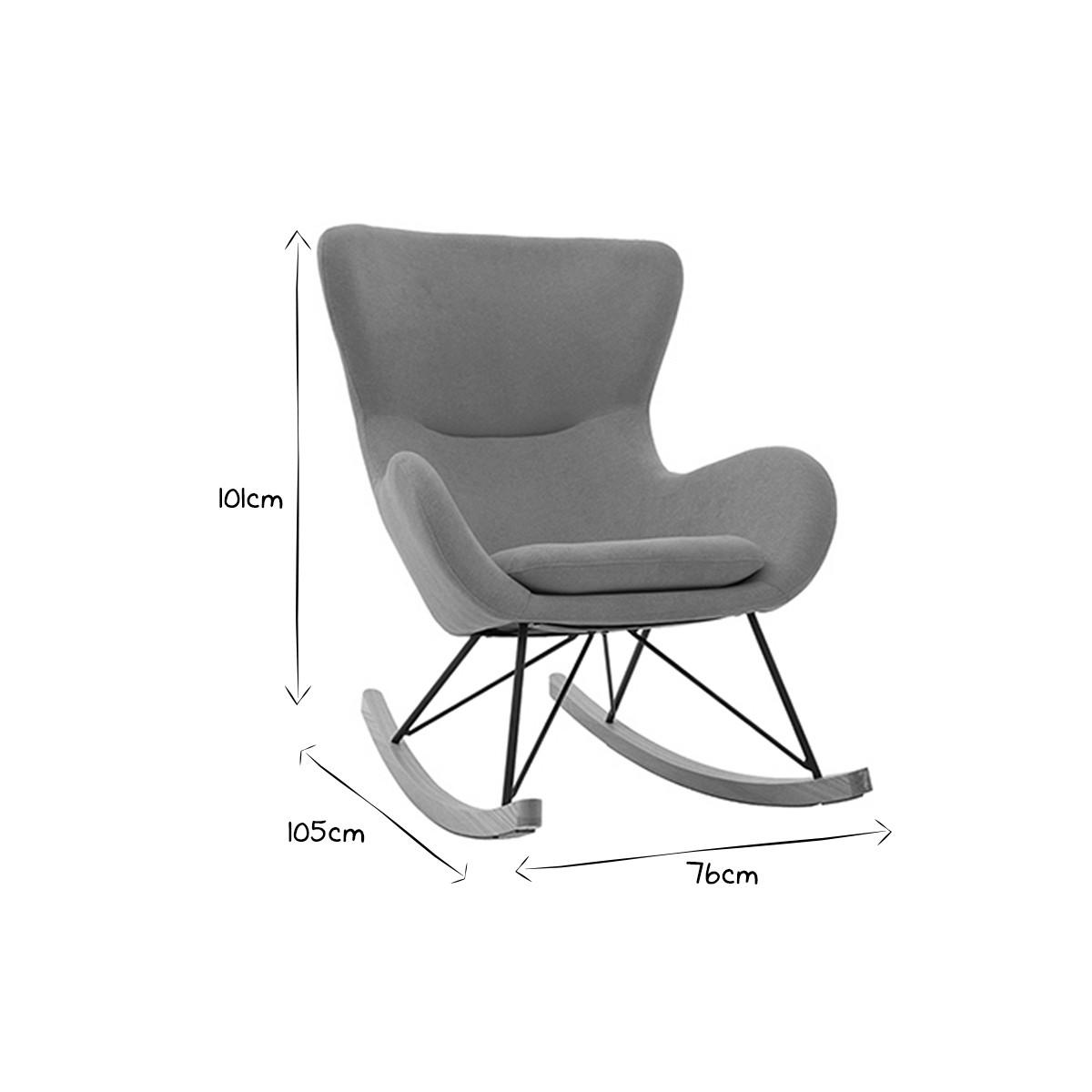 Thumbnail - Miliboo Schaukelstuhl, Gelb, Textil, 107x100x77 cm, Wohnzimmer, Sessel, Schaukelstühle