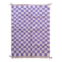 BERBERTEPPICH aus reiner Wolle 209x 253 cm - Lila, Naturmaterialien (209/253cm) - AFK Living