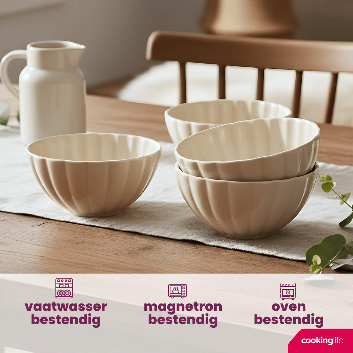 SCHÜSSEL Suppenn / n Cardida Beige ø 14 cm - 6 Stück - Beige, Keramik - Cookinglife