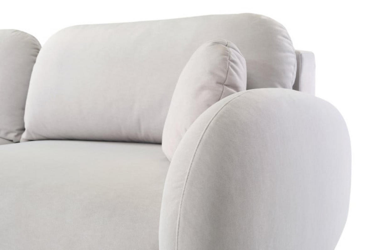 SOFA Zimny Beż SOFTI Schlaffunktion - Ecru, Textil (232/95/109cm) - Sepro Meble