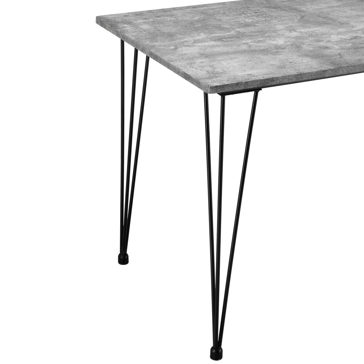ESSTISCH Kiel - Grau, Holzwerkstoff/Metall (70/120/75cm) - [en.casa]