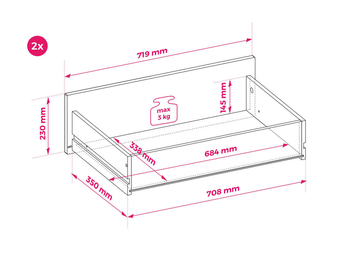 TV-SCHRANK, Kaschmir, 150 x 40 x 60 cm - Kaschmir, Holzwerkstoff (150/60/40cm) - 3XE LIVING