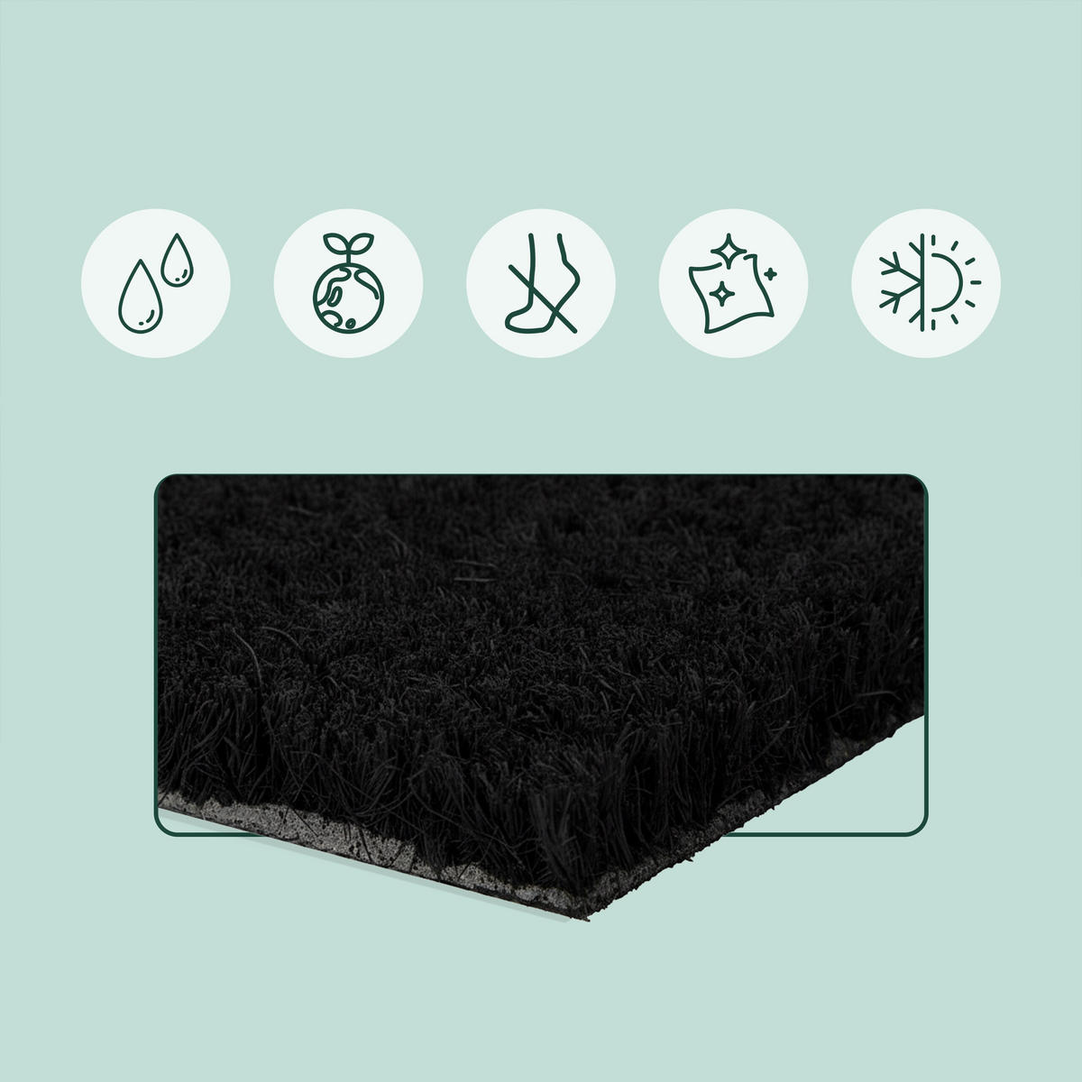 ROHOŽ - viacfarebná, textil/plast (60/40cm) - Relaxdays