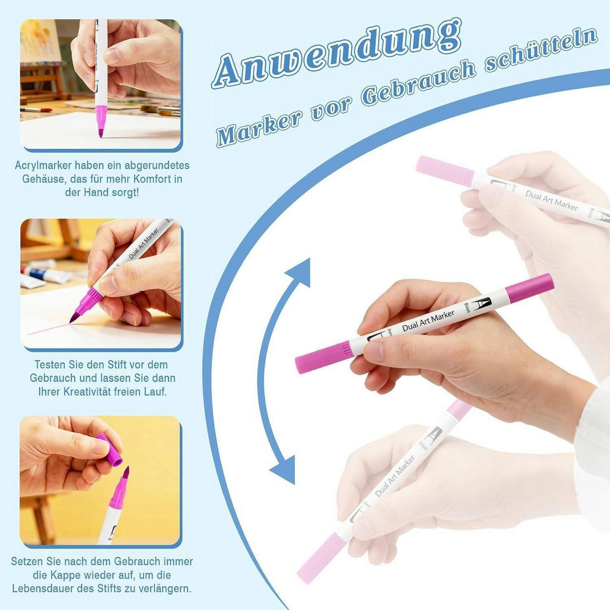 MARKER-SET 80-teiliges Set - Multicolor, Kunststoff (15/9/16cm)