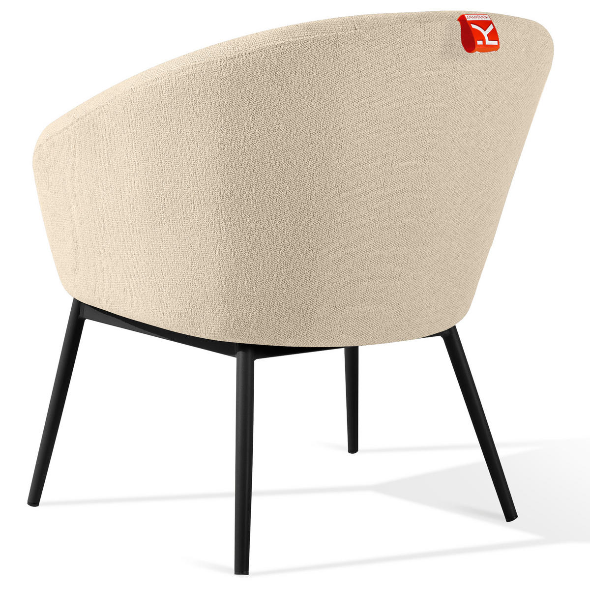 GARTENMÖBELSET SOLIS Gartenlounge-Set, creme/schwarz - Creme, Textil/Metall - KONSIMO®