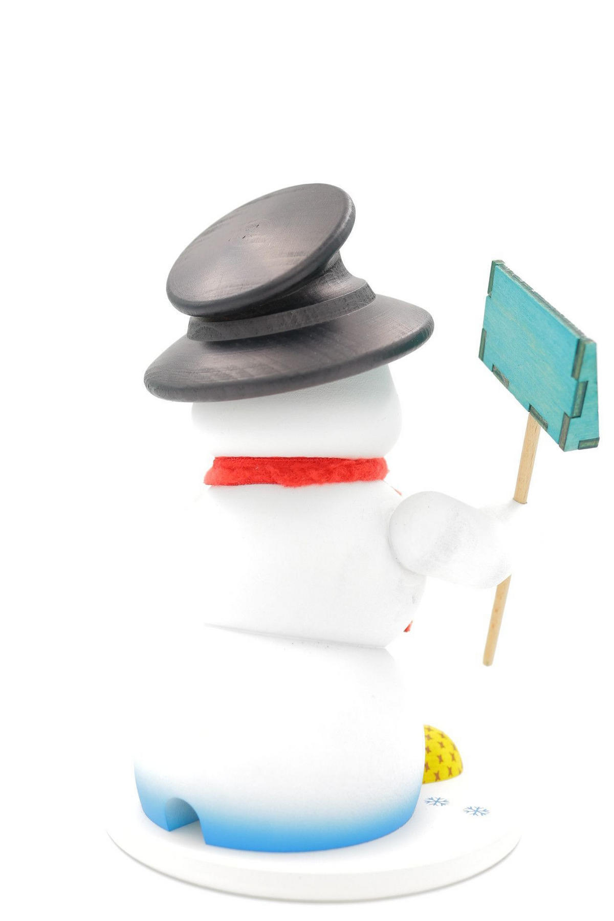 RAUCHFIGUR Schneemann Weiß Schneeschieber 19 cm - Multicolor, Holz (15/19/0.1cm)