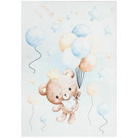 KINDERTEPPICH KIDS Creme Bär 140/200 cm - Creme, Textil (140/200cm) - Tapiso