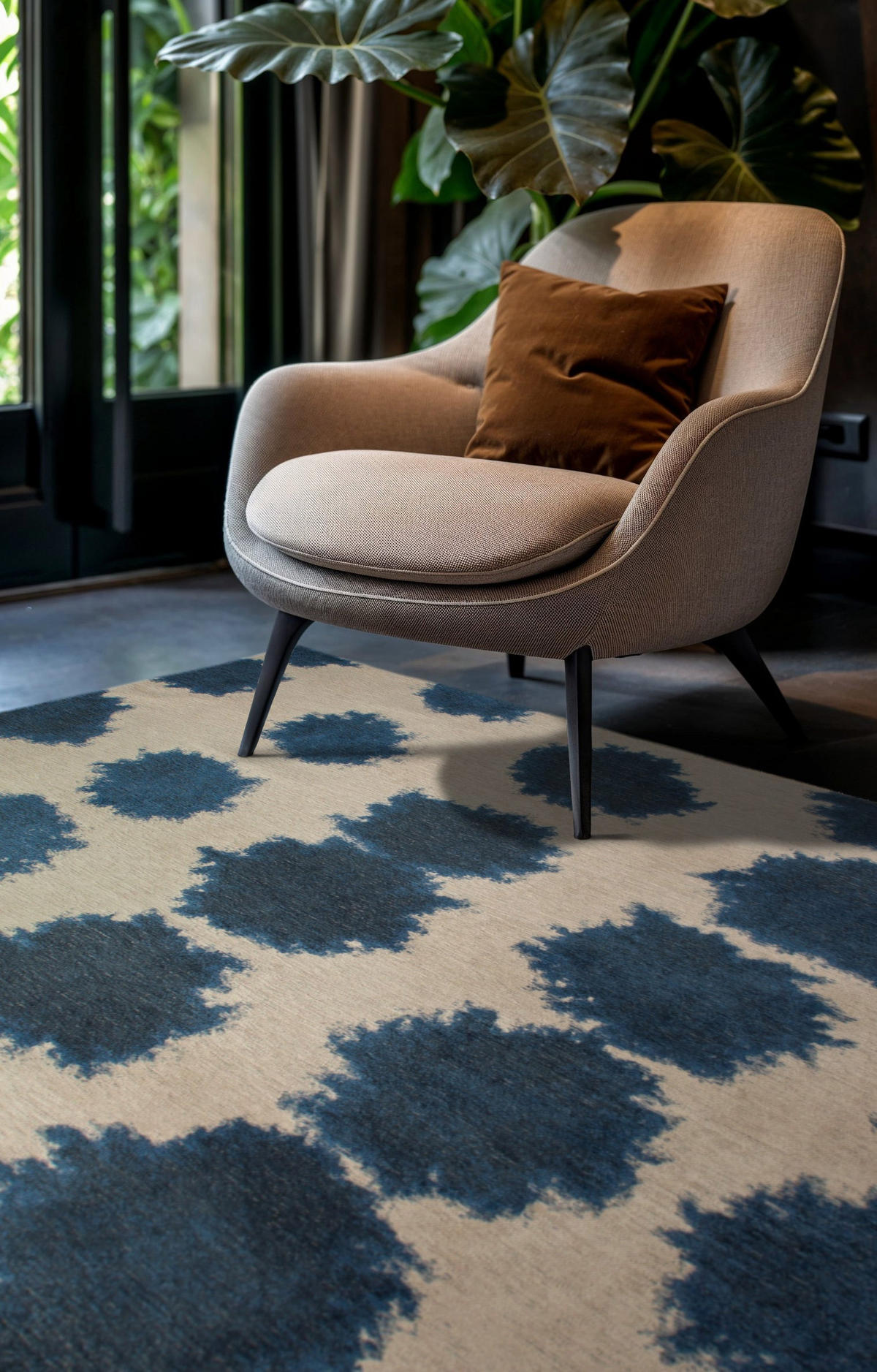 TEPPICH modern Flachgewebe BULLET Blau 240 x 340 cm - Blau, Textil (240/340cm) - Novatrend