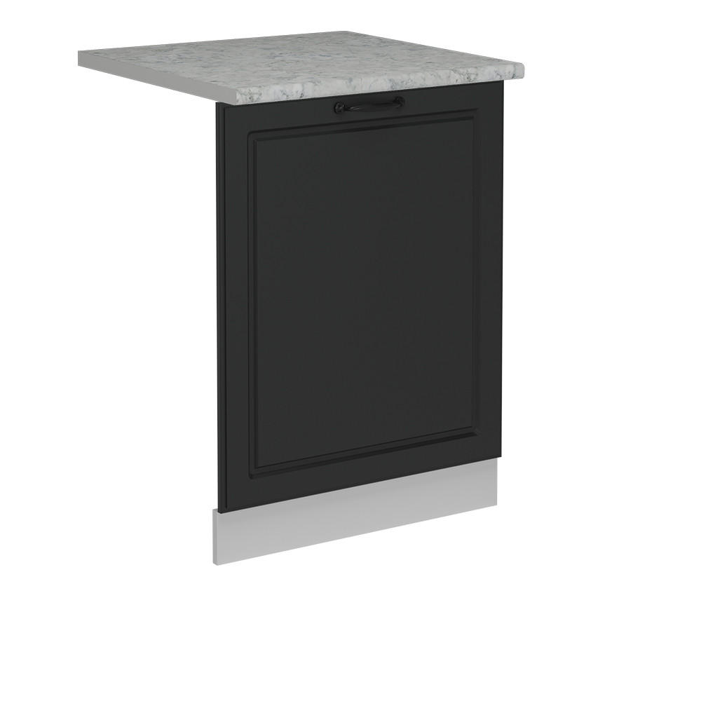 DISKMASKINENS FRONTPANEL R-Line Antracit hus på landet 60 cm , AP Marble Antracit, Vit 81.8/60/60 cm