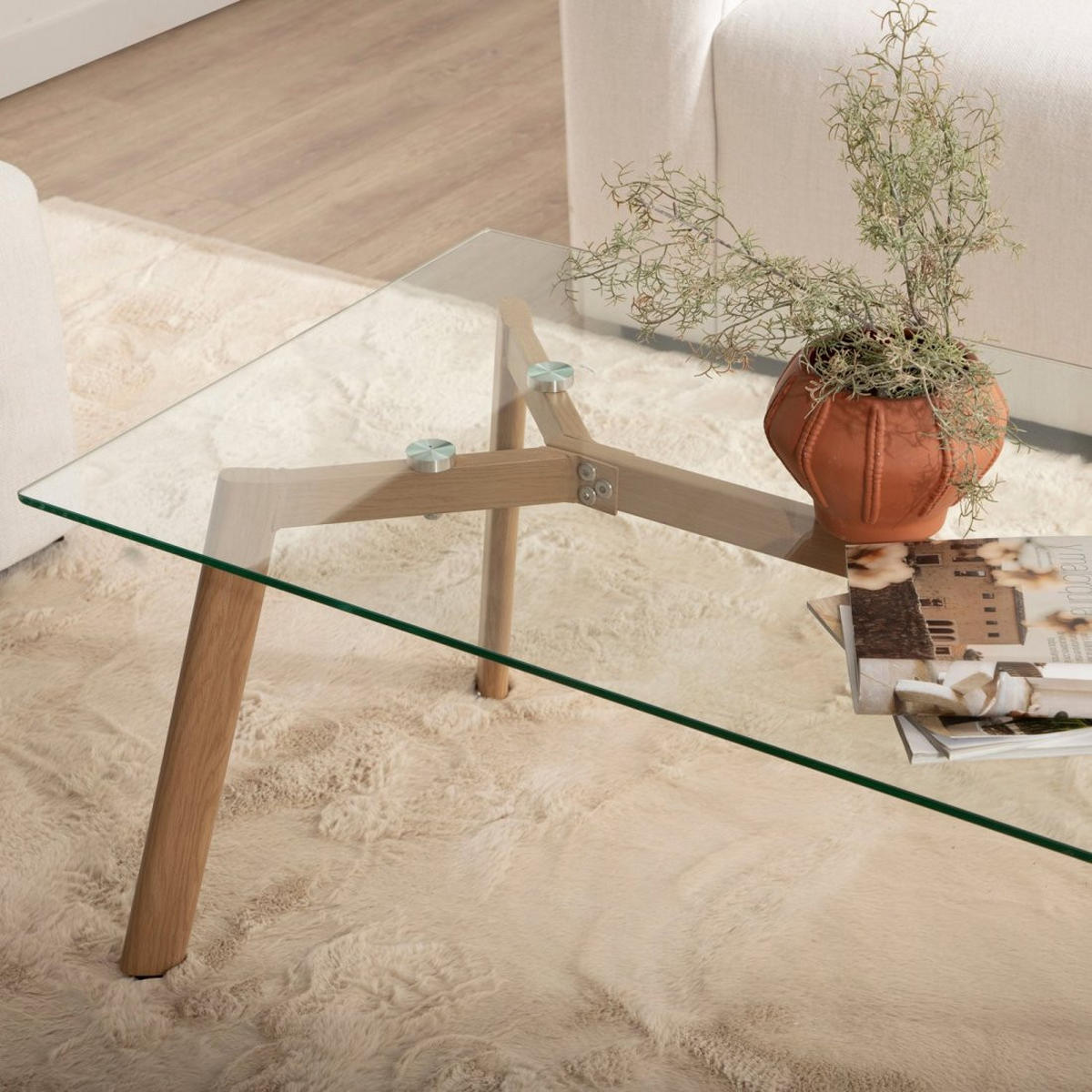 COUCHTISCH FESTER Eyre Durchsichtig 110 cm x 45 cm - Transparent, Glas (60/110/45cm) - Klast Home