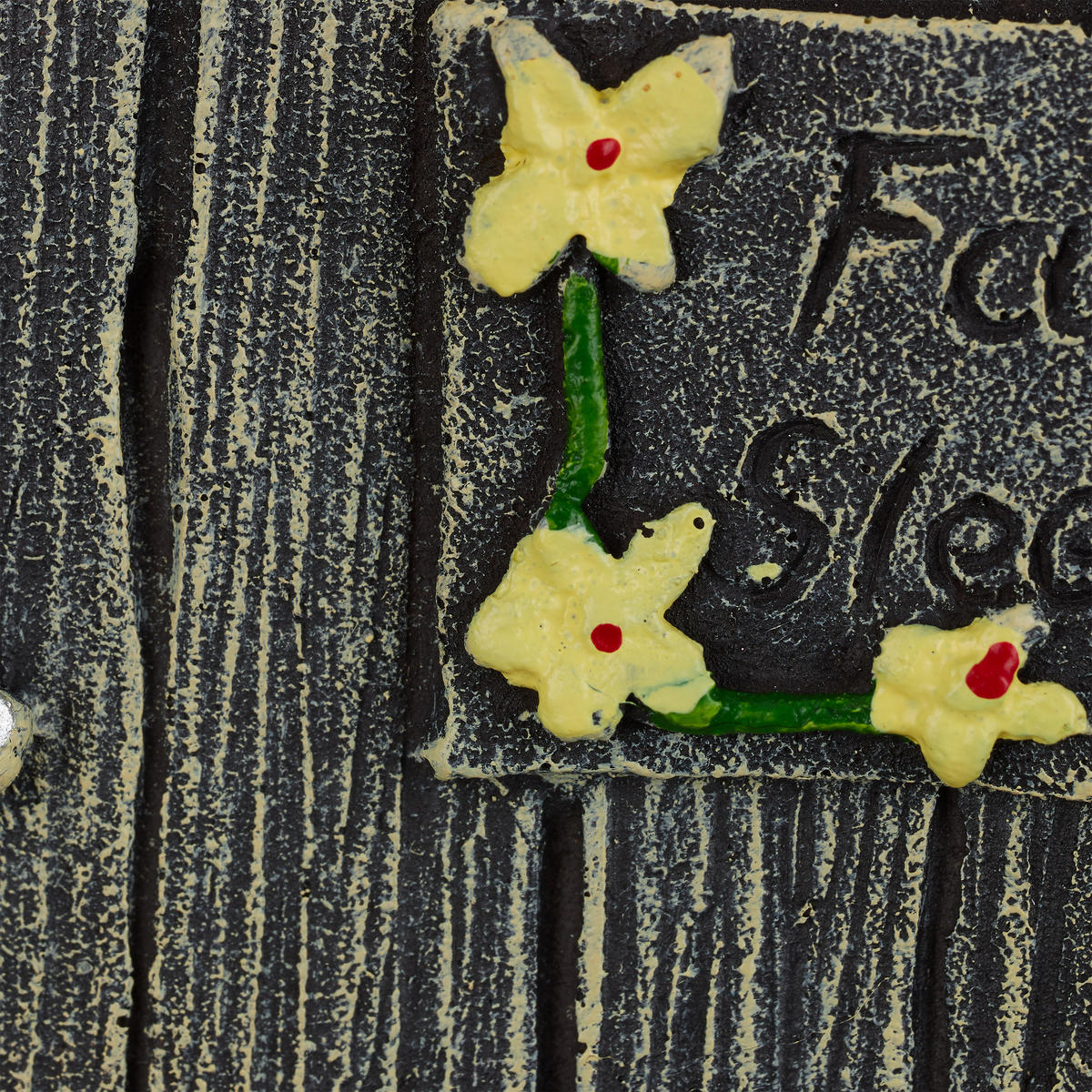 FEENTÜR - Dunkelbraun, Kunststoff (1.5/12/15.5cm) - Relaxdays