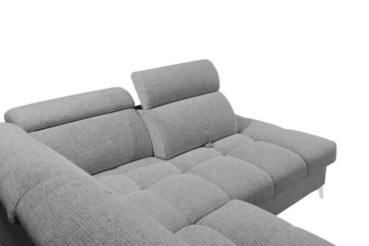 ECKSOFA mit elektrischer Sitztiefenverstellung und Bettkasten - Chromfarben/Silberfarben, Holz/Holzwerkstoff (216/282cm) - ed exciting design
