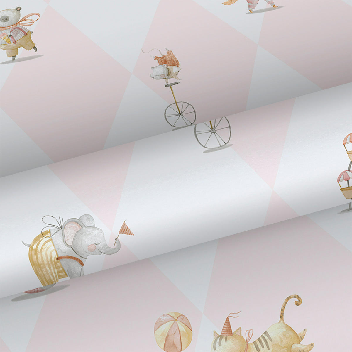 TAPETE Zirkus 53 cm x 10.05 m - Pink, Papier (53/0.1cm) - Sanders & Sanders