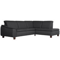 ECKSOFA mit Ottomane rechts Kaylil Flachgewebe graphit - Graphitfarben, Kunststoff (187/247cm) - 58aufmkessel