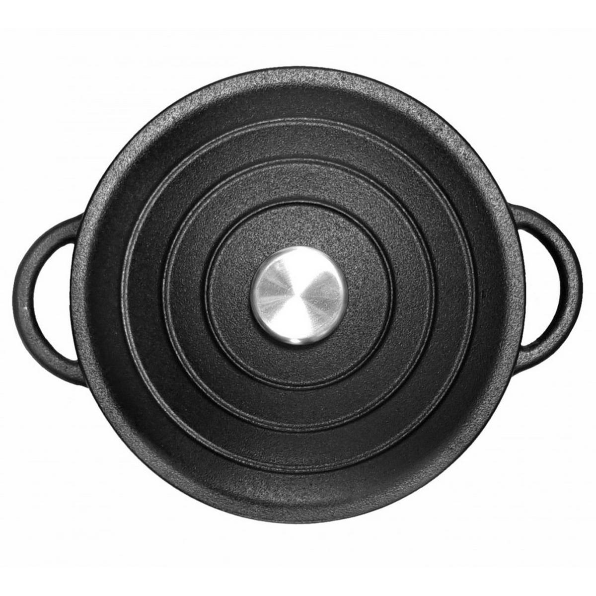 TOPF Schwarz 26/26/14 cm KS2639 - Schwarz, Metall (26cm) - Krisberg 