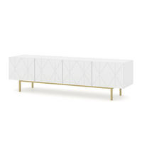TV LOWBOARD Weiß 180/50,5/42 - Weiß, Holzwerkstoff (180/51/42cm) - RAUMHIRSCH FURNITURE