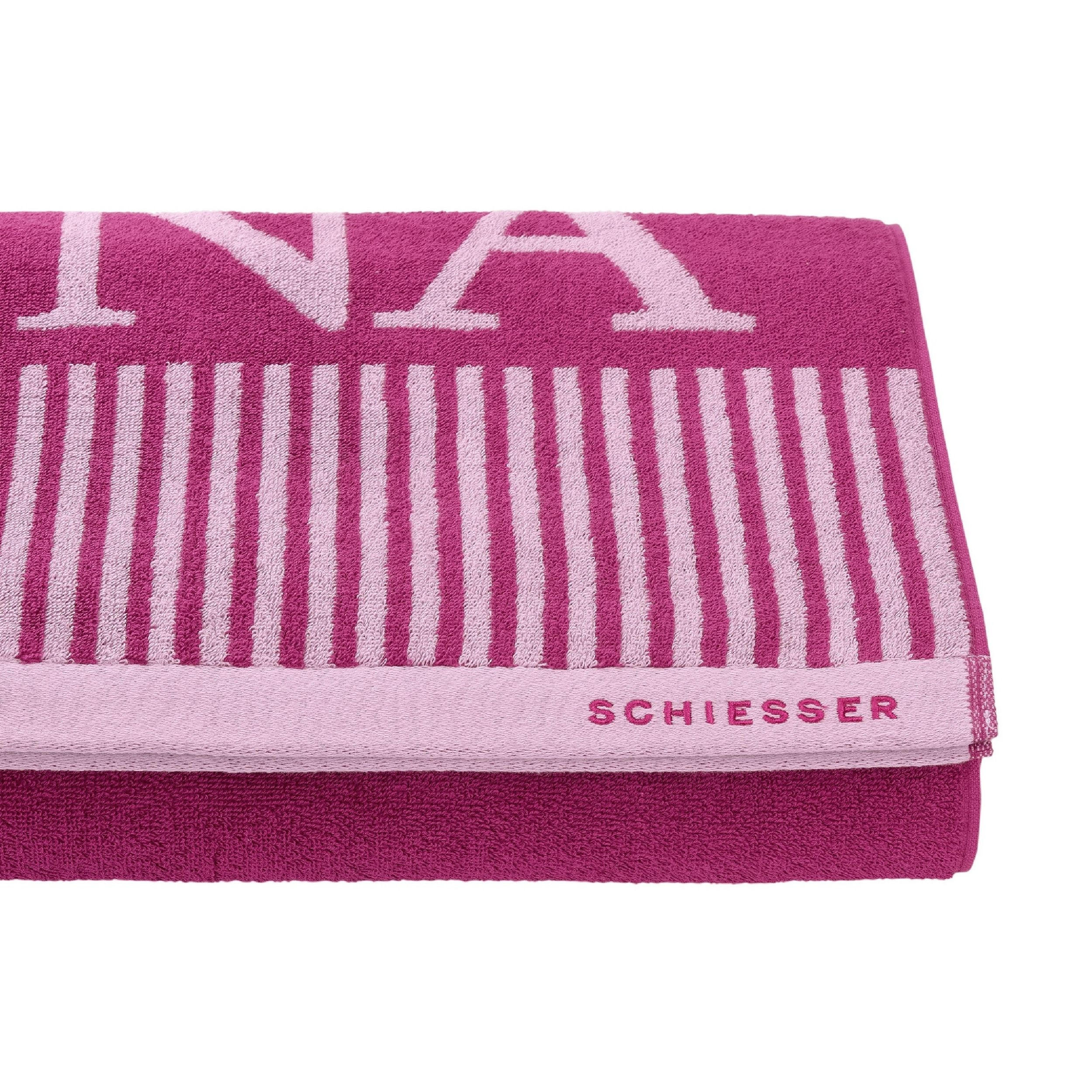 SAUNATUCH Rom - 75x200 cm - Fuchsia - Violett, Textil (75/200cm) - SCHIESSER
