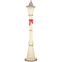 LATERNENPFAHL, 2,15 m beleuchtet, 155 LEDs, Weihnachtslaterne - Multicolor, Metall (44/215/44cm) - Outsunny