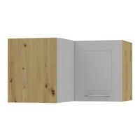 ECKHÄNGESCHRANK Kvantum W12/60/36 Dust Grey Matt / Eiche Artisan Matt 60 / 60 / 36cm - Eiche Artisan/Grau, Holz/Holzwerkstoff (60/36/60cm) - Feldmann-Wohnen