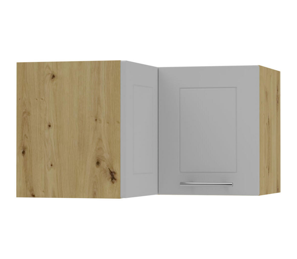 ECKHÄNGESCHRANK Kvantum W12/60/36 Dust Grey Matt / Eiche Artisan Matt 60 / 60 / 36cm - Eiche Artisan/Grau, Holz/Holzwerkstoff (60/36/60cm) - Feldmann-Wohnen