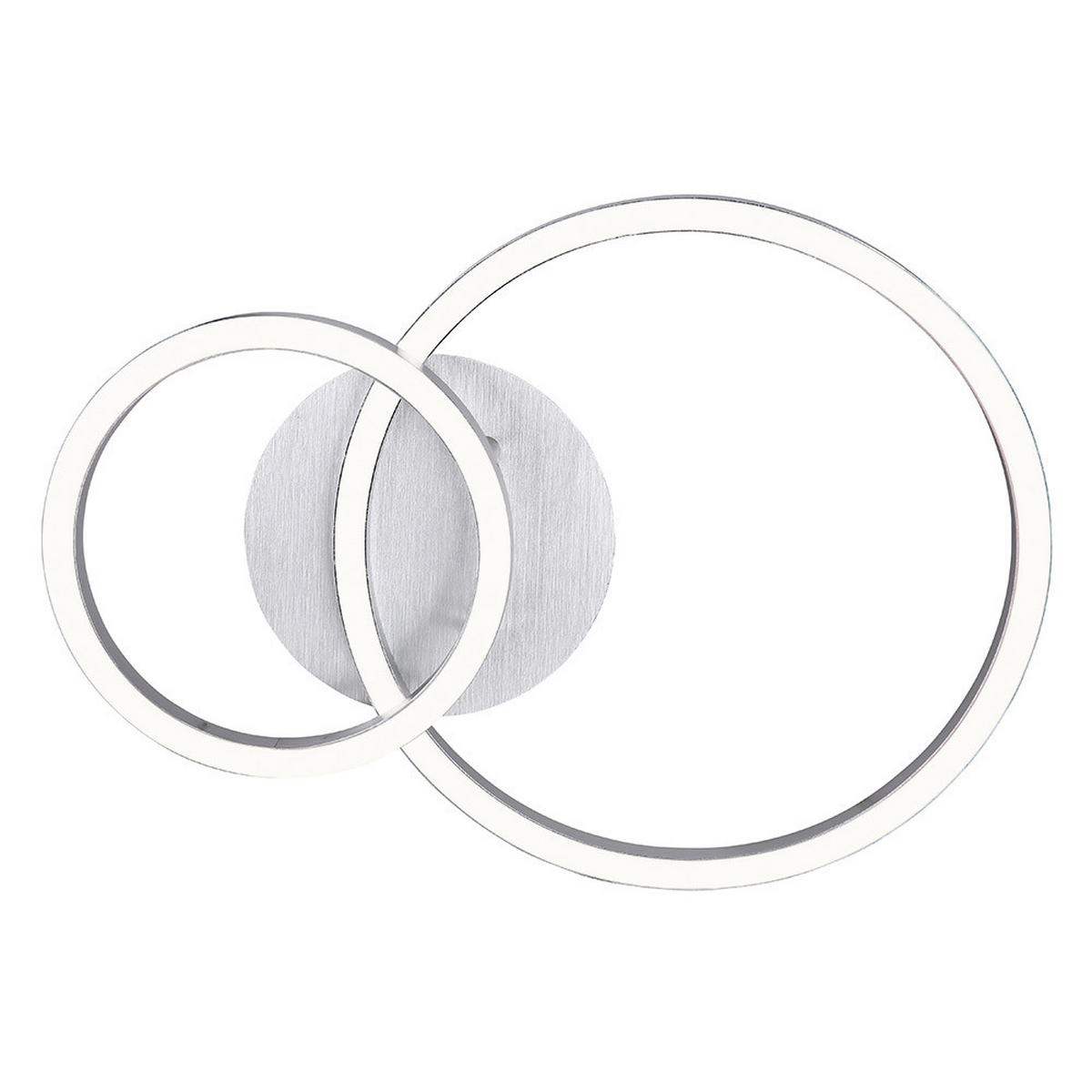 LED DECKENLEUCHTE Kreisform Weiß Opal - Weiß, Metall (41.3/30/7cm) - Globo Lighting