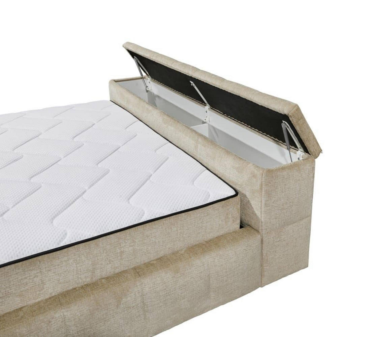 BOXBETT 180x200 inkl. Matratze und Bettkasten - Kaschmir/Beige, Holz/Holzwerkstoff (180/200cm) - ed exciting design