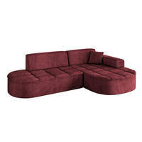 ECKSOFA Ottomane Rechts TARO-L1 - 243x171x79,5 cm Bordeauxrot - Bordeaux, Holzwerkstoff/Textil (243/171cm) - ALTDECOR