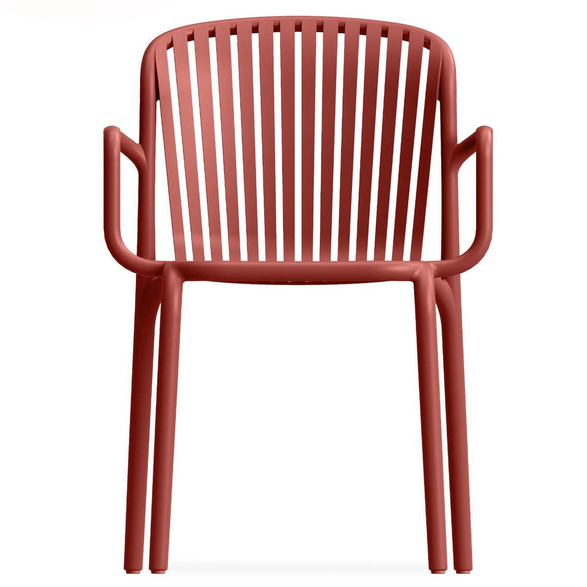 GARTENSTUHL FICCARI 4-er Set, Rot - Rot, Kunststoff (57.5/82.5/53cm) - KONSIMO®