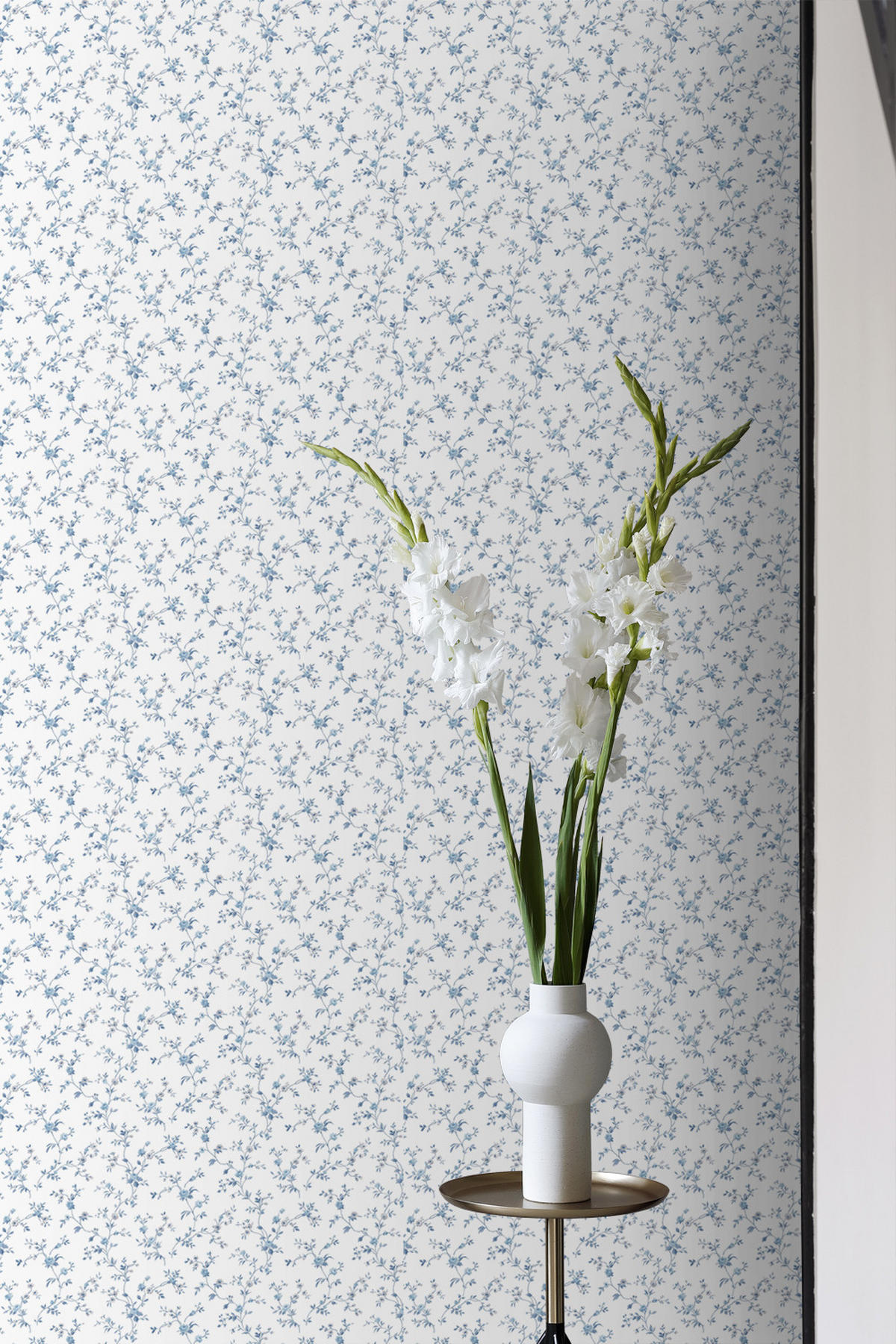 TAPETE Blumen 53 cm x 10 m - Blau, Papier (53/0.1cm) - Sanders & Sanders