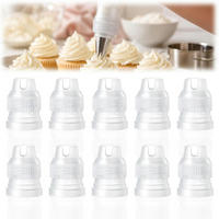 SPRITZTÜLLEN-KUPPLUNGEN 10-teiliges Set Kunststoff - Transparent, Kunststoff (2.9/2.9/2.9cm)