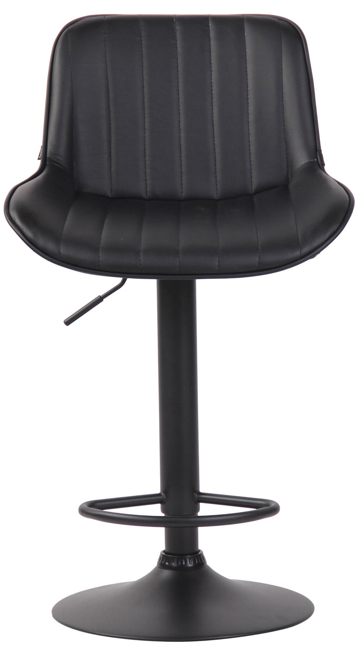 BARHOCKER 2er Set Lentos Kunstleder schwarz schwarz - Schwarz, Kunststoff/Metall (50/108/50cm) - TPFLiving