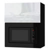 MIKROWELLENUMBAUSCHRANK Avellino W2MK/60 weiß Acryl Hochglanz / Schwarz 60 / 32,5 / 72cm - Weiß Hochglanz/Schwarz, Holz/Holzwerkstoff (60/72/32.5cm) - Feldmann-Wohnen