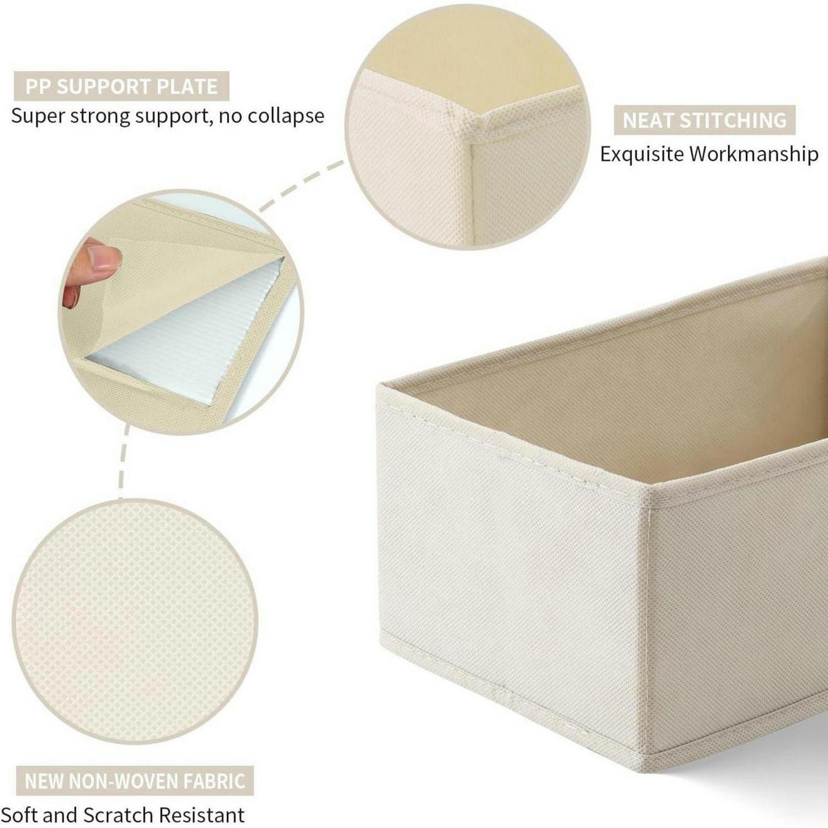 SCHUBLADEN Organizer 14-teiliges Set Beige - Beige, Textil (28/12/28cm)