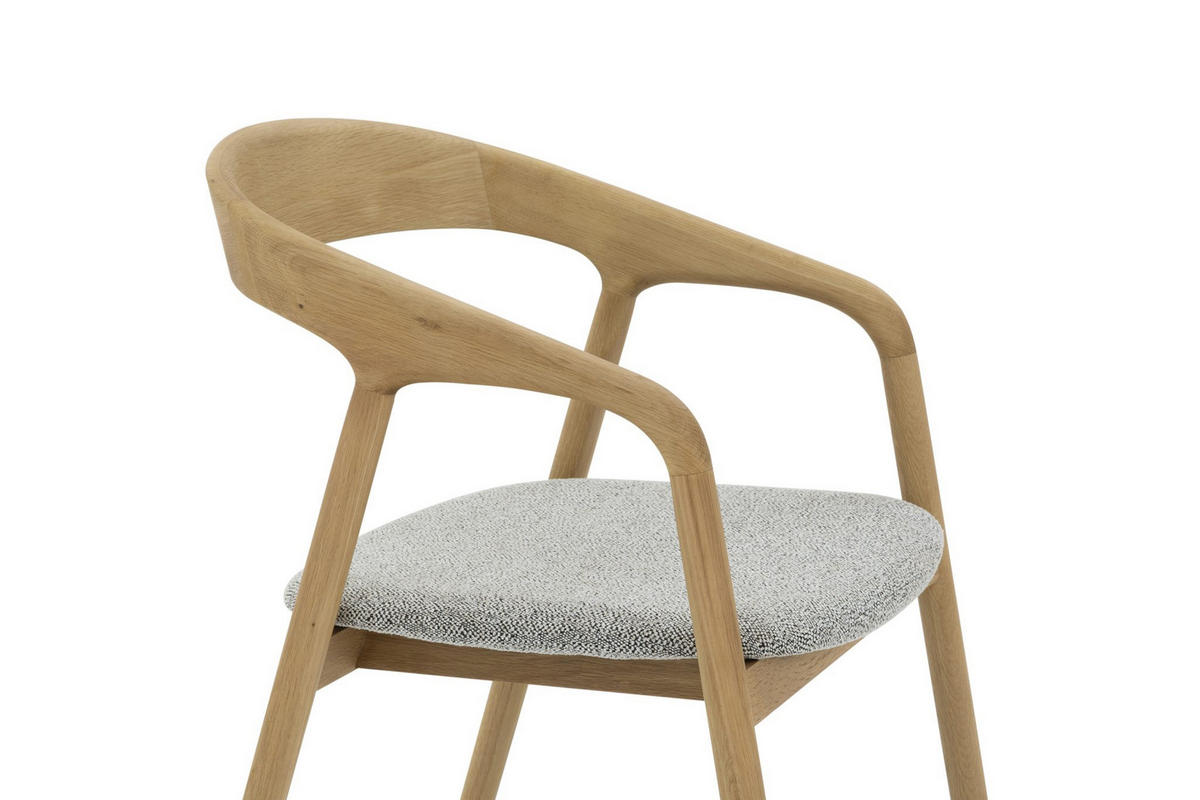 ESSZIMMERSTUHL Celeste, Natur Massiveiche - Beige, Holz (53/80/62cm) - WOODEK