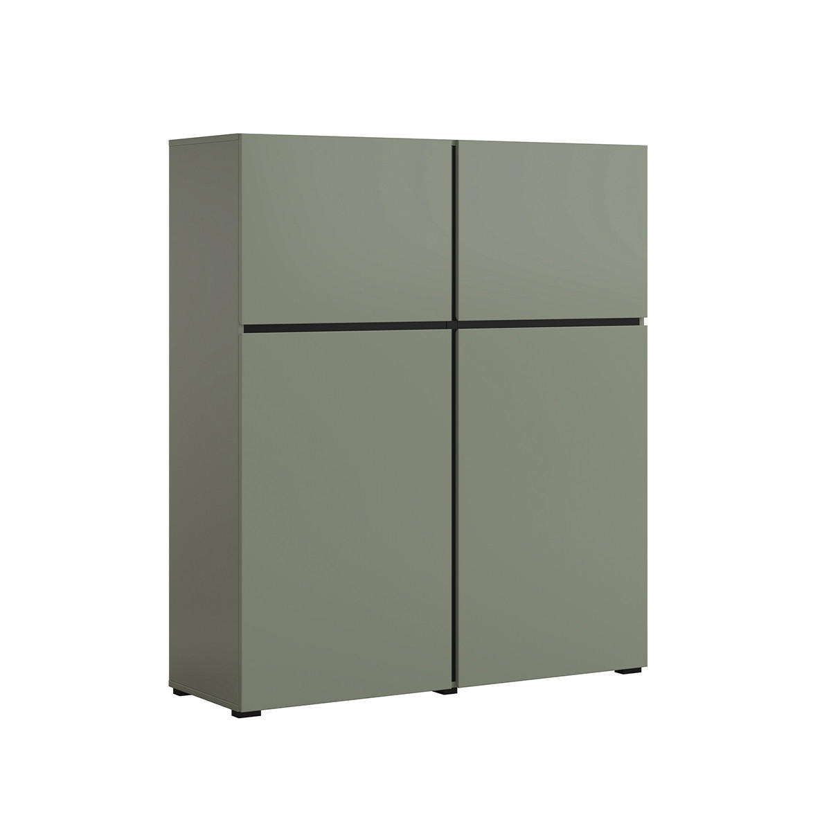 KOMODA Lilia Zeleni - zelena, drvni materijal (119/139/40cm) - Petits-meubles