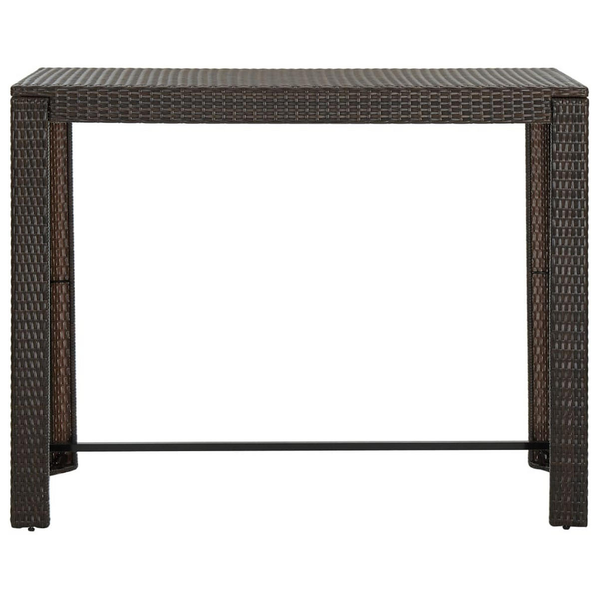 GARTEN-BARTISCH Braun 140,5/60,5/110,5 Cm Poly Rattan - Braun, Kunststoff (60.5/140.5/110.5cm) - vidaXL