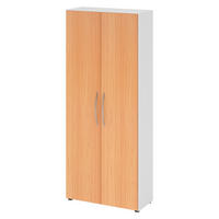 AKTENSCHRANK - 5 Ordnerhöhen 35/80/188 cm in Weiß/Buchefarben - Buchefarben/Weiß, Holzwerkstoff (80/188/35cm) - bümö