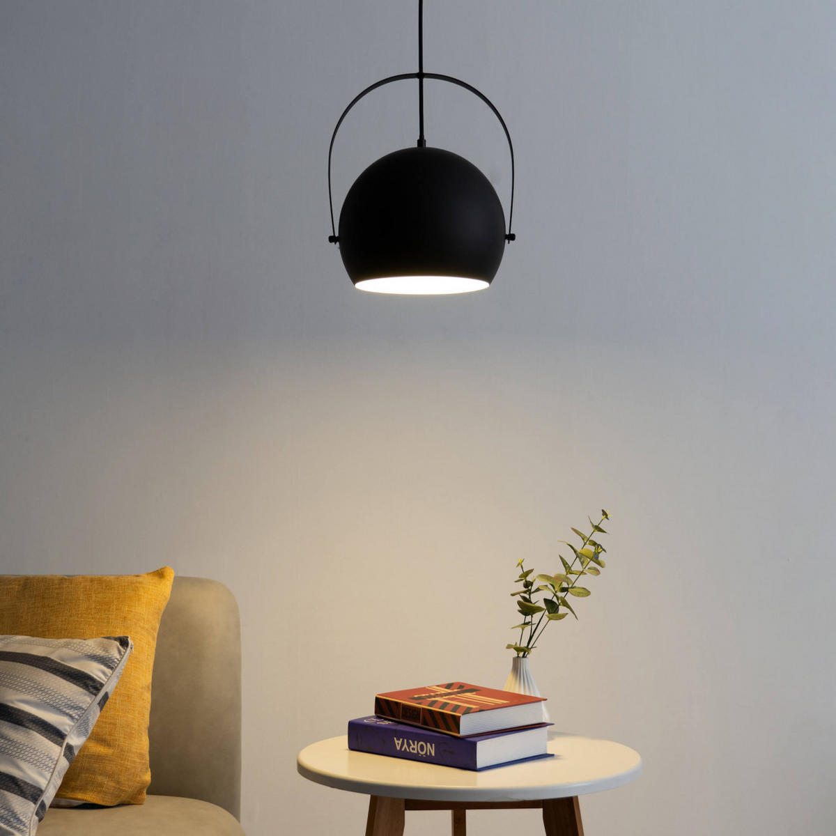 HÄNGELEUCHTE Tassino, Schwarz und weiß, 30cm - Weiß, Metall (30/25/30cm) - KOSILUM