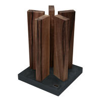 MAGNET-MESSERBLOCK Stonehenge, Walnuss, STH-4 - Braun, Metall (25/31/25cm) - Kai Messer