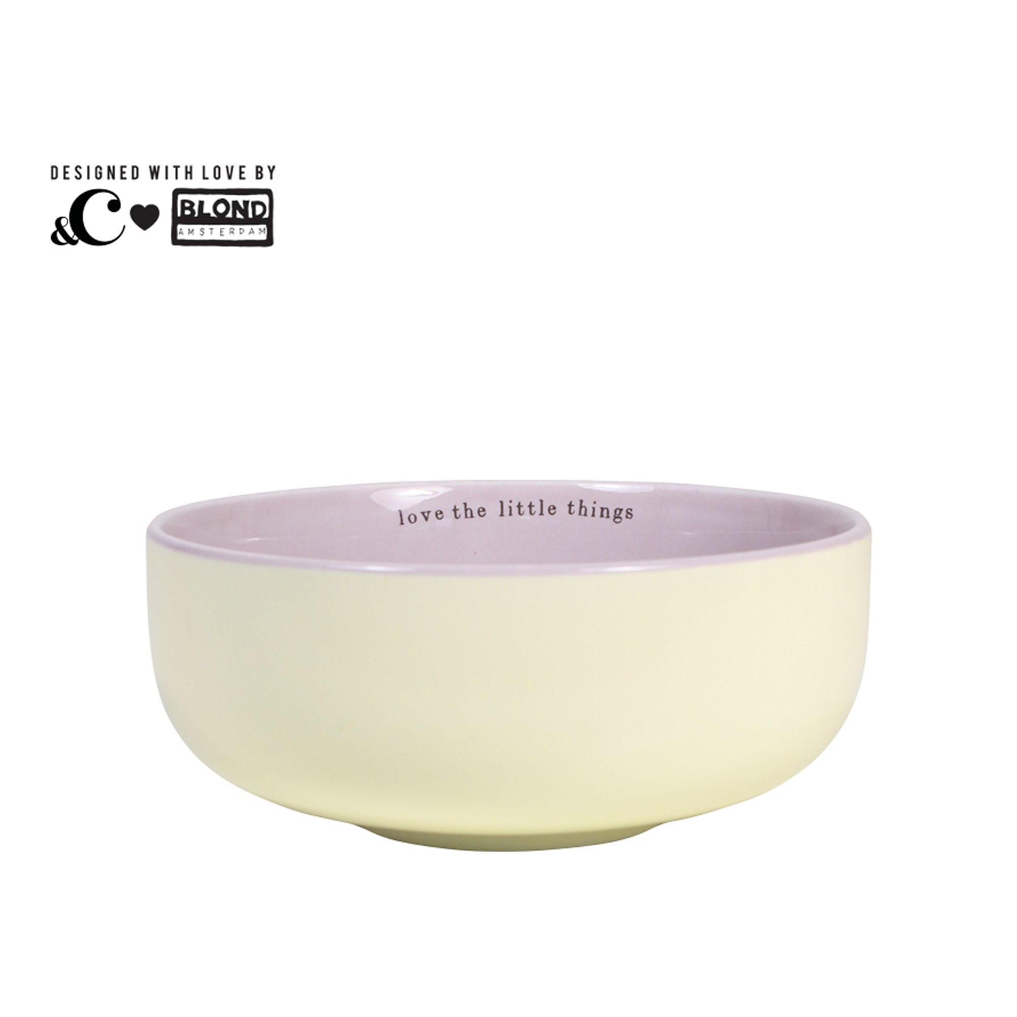 SCHALE Liebe die kleinen Dinge in Gelb - 14cm - Gelb, Keramik (15.5/6.7/15.5cm) - Blond Amsterdam