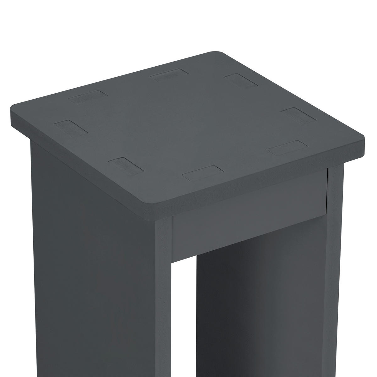 BADEZIMMERREGAL Arvika - Dunkelgrau, Kunststoff (17/80/17cm) - [en.casa]