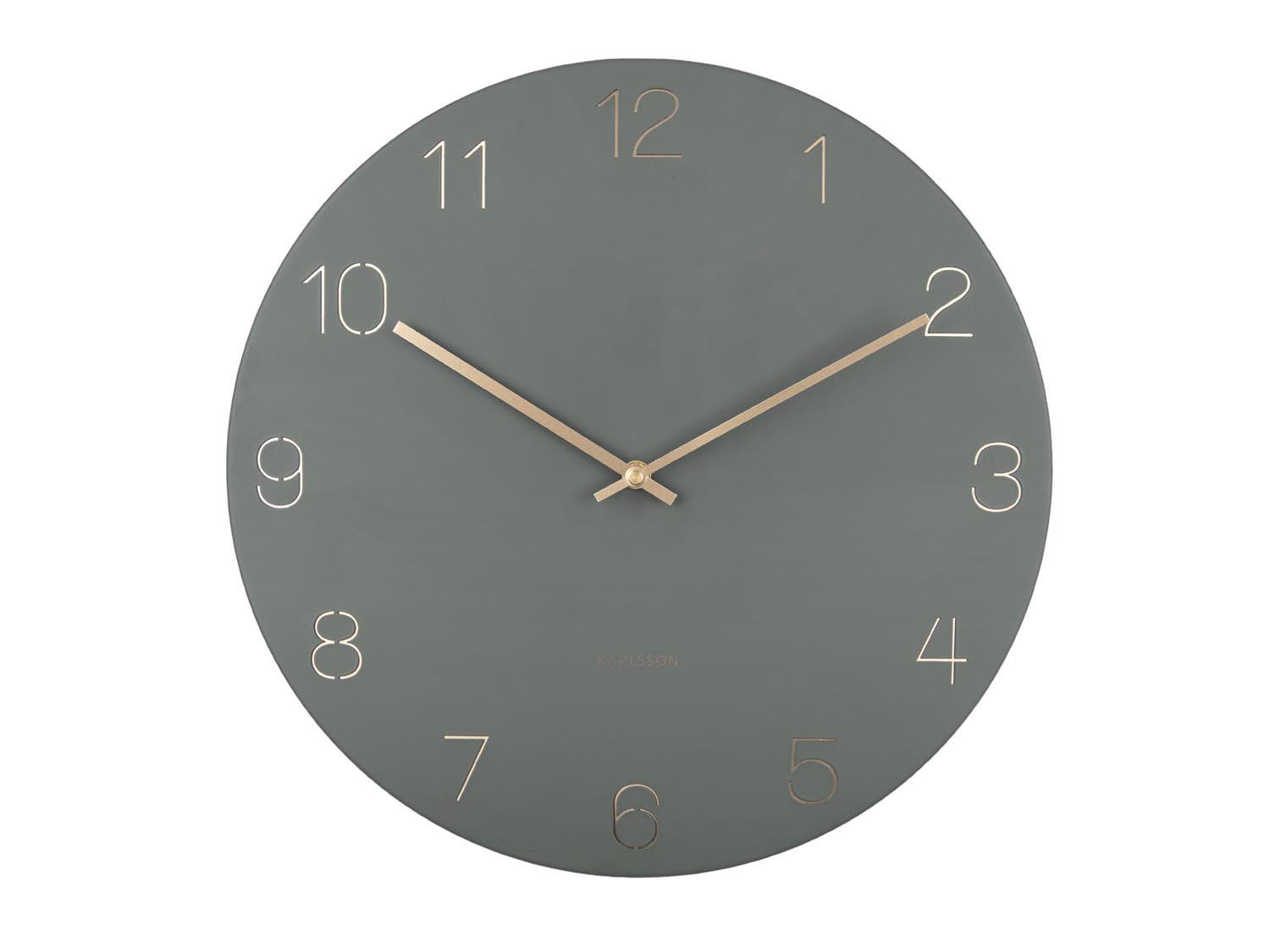 WANDUHR Charmn Ø40 cm - Grün, Metall (40/40/3.5cm) - Karlsson