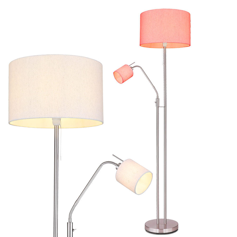 LED STEHLEUCHTE AVA Beige Metall - Beige, Metall (40/40/175cm) - Globo Lighting